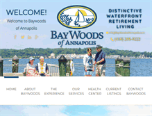 Tablet Screenshot of baywoodsofannapolis.com